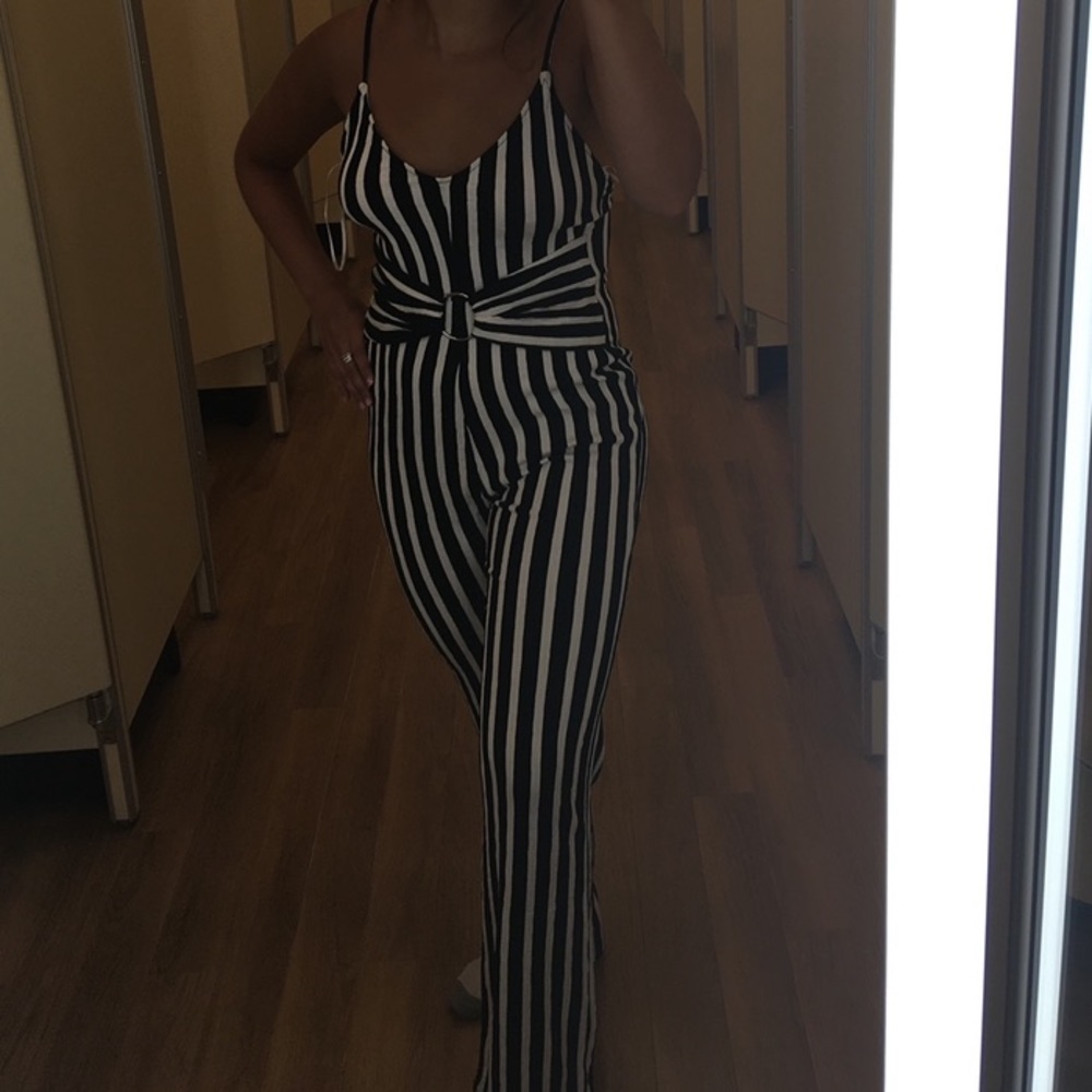 Black and white jumpsuit